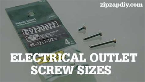 electrical box cover screw size|electrical socket screw size chart.